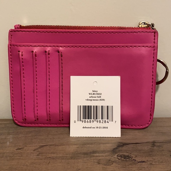 Bright Pink Kate Spade Keychain Wallet - Picture 2 of 6